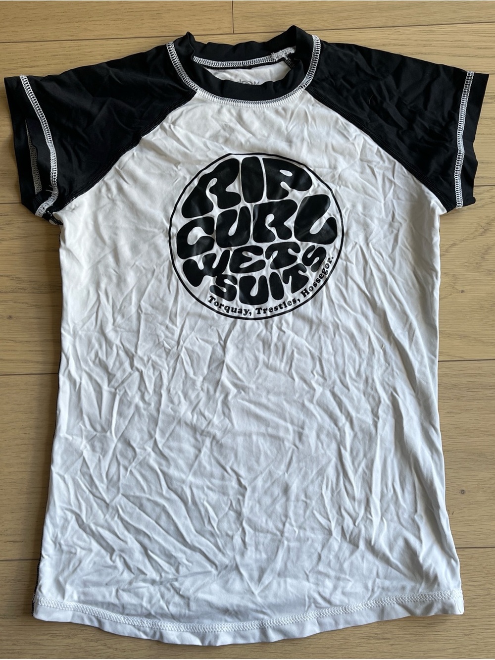 Rip Curl White and Black Surf Top